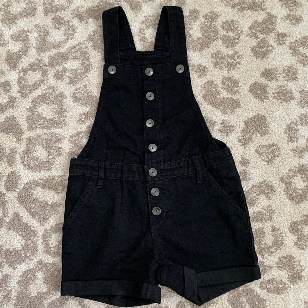 Girls black denim romper - Size 6 - Childrens Place